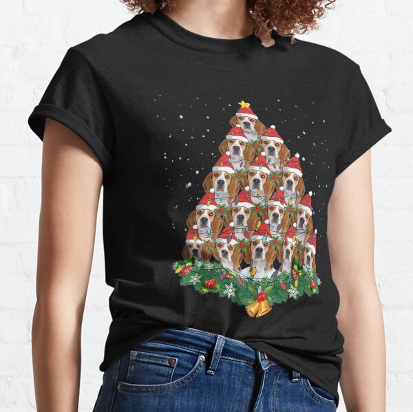 beagle christmas tree shirt