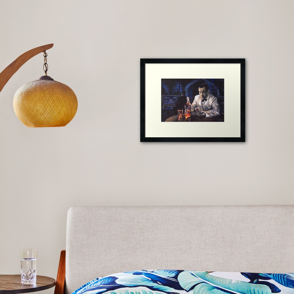 Humphrey Bogart in Casablanca Framed Art Print