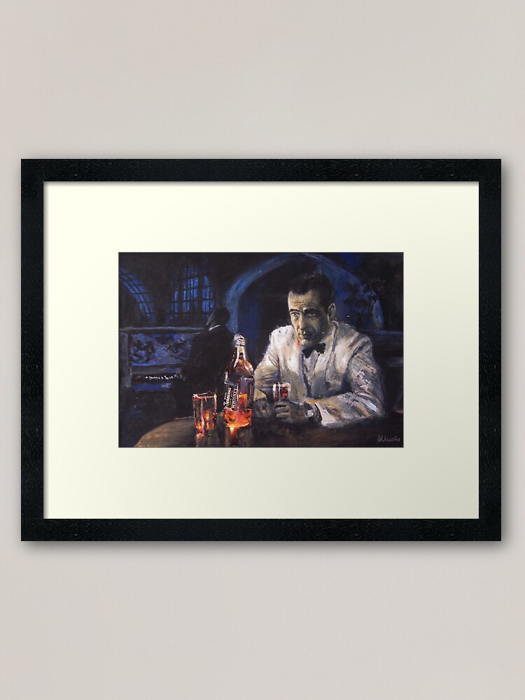 Alternate view of Humphrey Bogart in Casablanca Framed Art Print