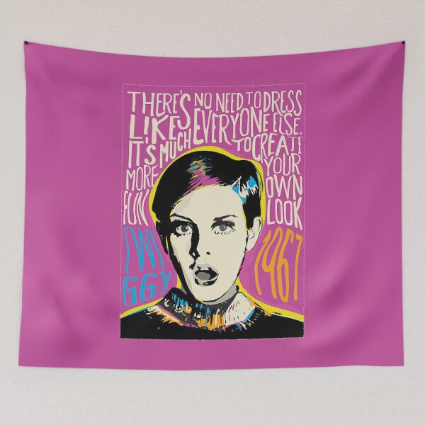 Item preview, Twiggy quote pop art creativity and fashion style icon designed and sold by MindChirp.