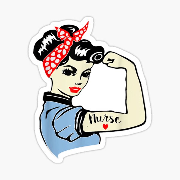 Rosie the riveter nurse pandemic sticker – Big Moods