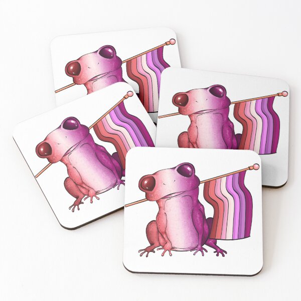 Item preview, Lesbian Pride Flag Frog designed and sold by oh-hey-its-liv.