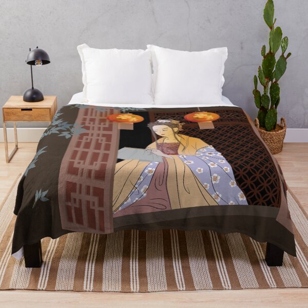 Item preview, Ancient Chinese beautiful woman sat embroidery in a room designed and sold by WeeraS.