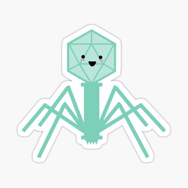 Cute Bacteriophage Sticker