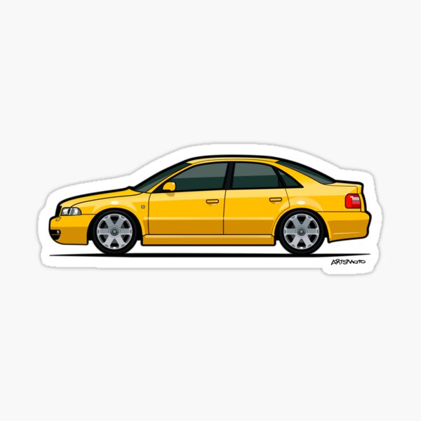 Modern Euro Icons Car Series Audi Rs4 A4 Avant Quattro B5 Split Sticker  for Sale by monkeycom