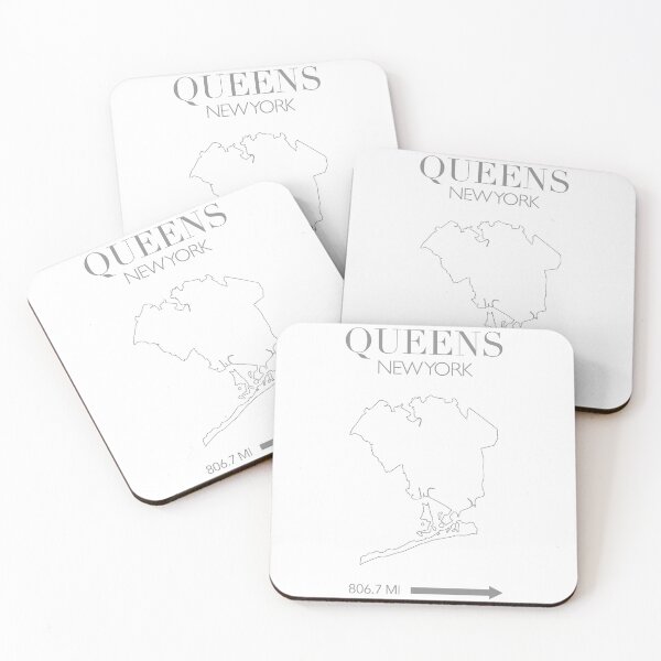 Item preview, Queens NY Map Outline designed and sold by Emmbrawl.
