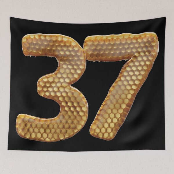 Item preview, 37 Number 3d Honey Numbers Font designed and sold by HelloFromAja.