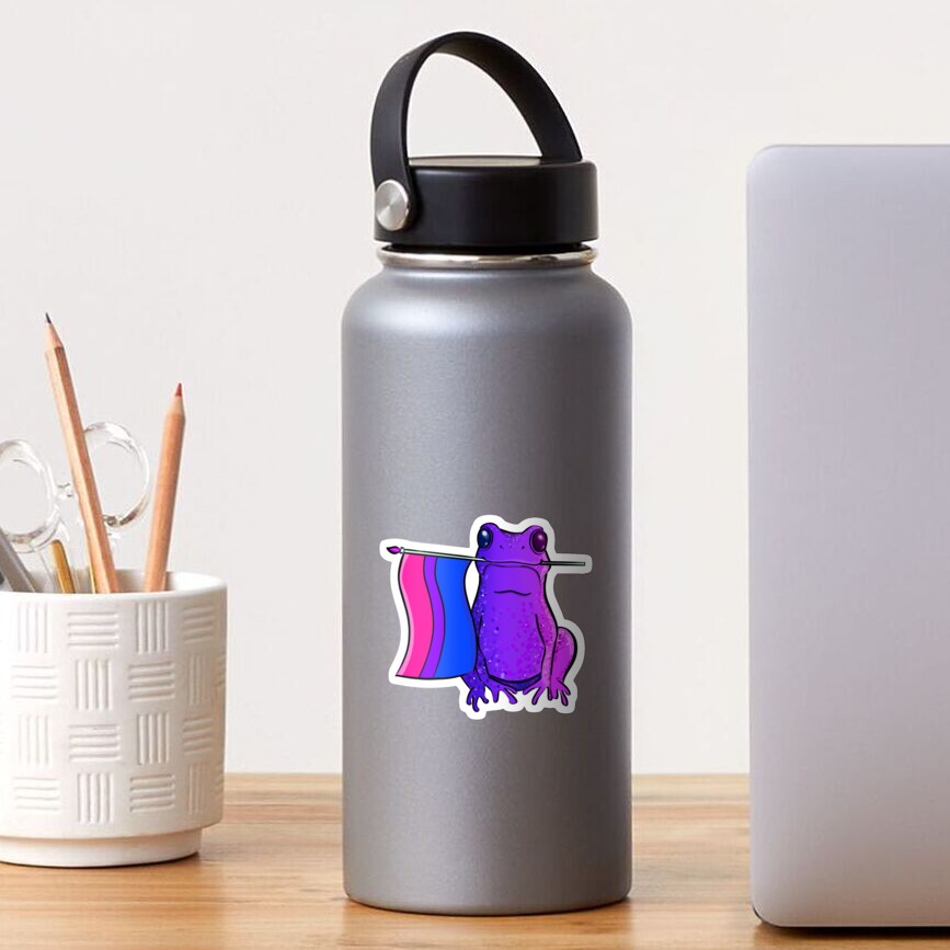 Bisexual Pride Flag Frog Sticker For Sale By Oh Hey Its Liv Redbubble
