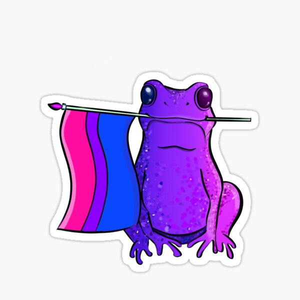 Bisexual Pride Flag Frog Sticker For Sale By Oh Hey Its Liv Redbubble