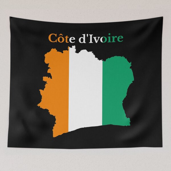 Item preview, Côte d'Ivoire, Ivory Coast, Map Flag designed and sold by marosharaf.