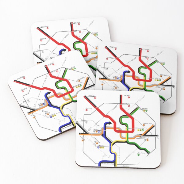 Item preview, Washington Train Metro Subway Map designed and sold by KALEIDOSCOPE UK.
