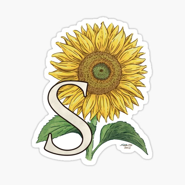 S is for Sunflower Sticker