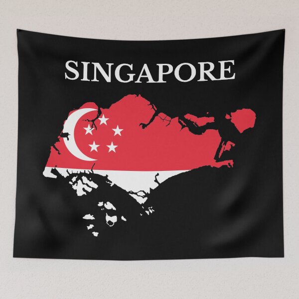 Aperçu de l'œuvre Drapeau de carte de Singapour créée et vendue par marosharaf.