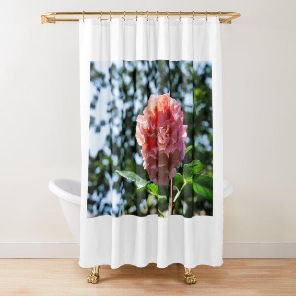Pink Rose with bokeh Shower Curtain