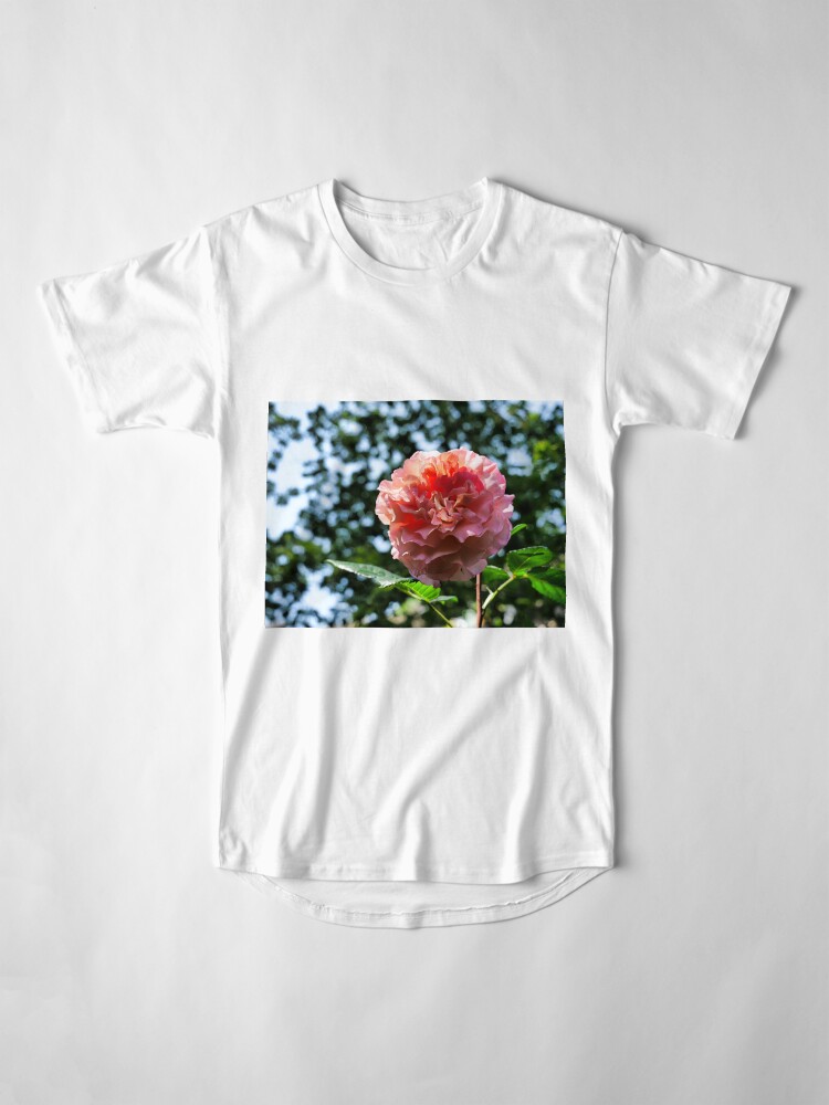 Alternate view of Pink Rose with bokeh Long T-Shirt