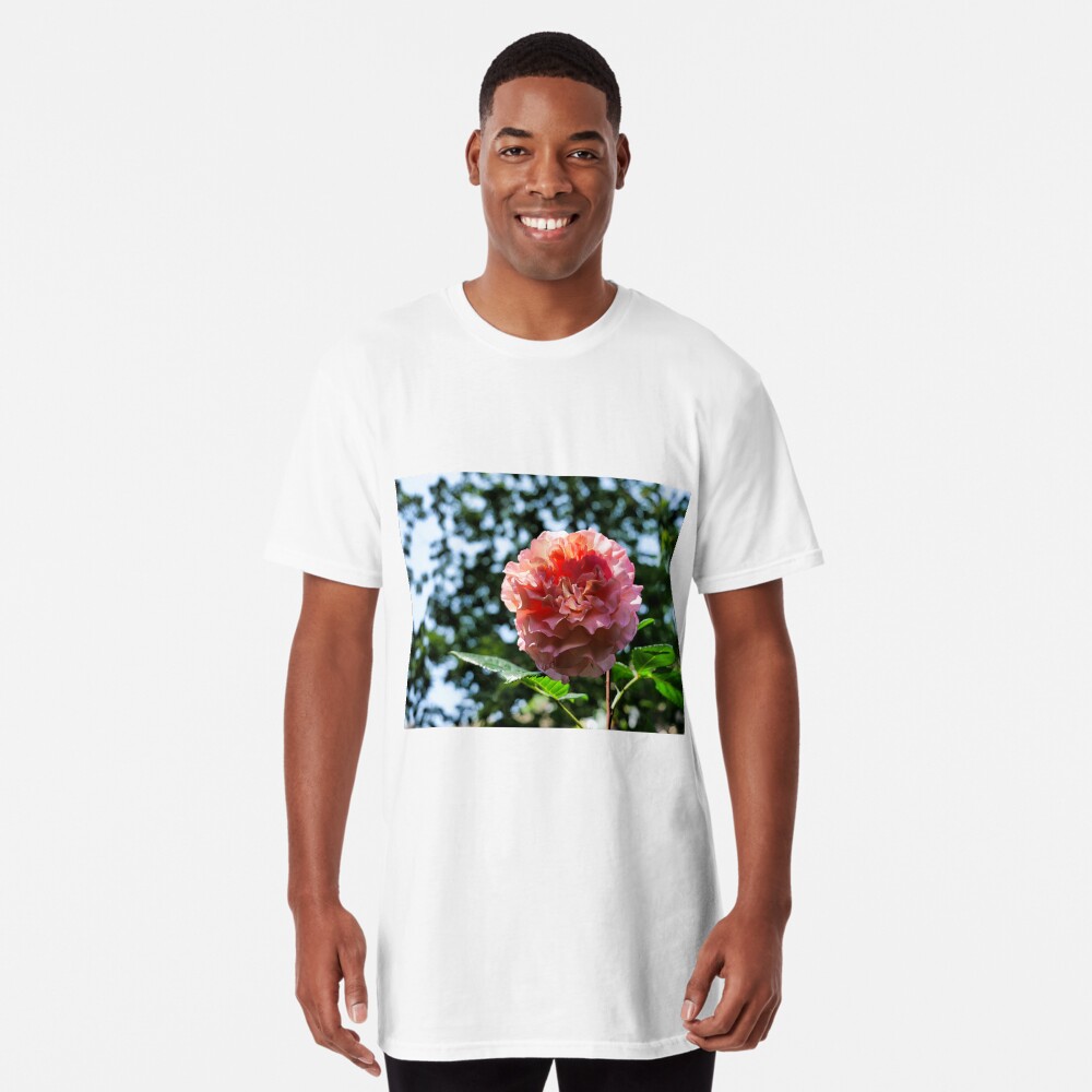 Pink Rose with bokeh Long T-Shirt