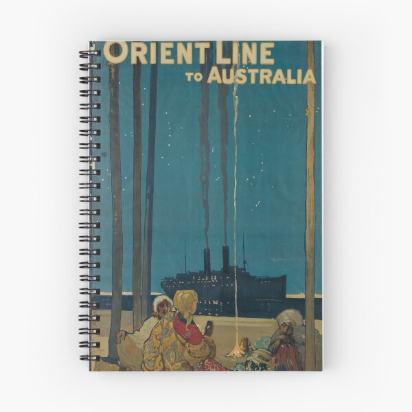 Item preview, Orient Line to Australia vintage travel poster designed and sold by stickart-marek.