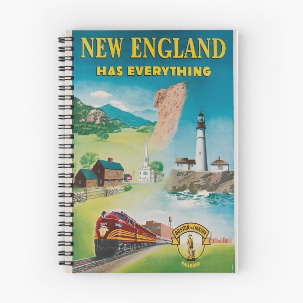 Item preview, New England has everything vintage travel poster designed and sold by stickart-marek.