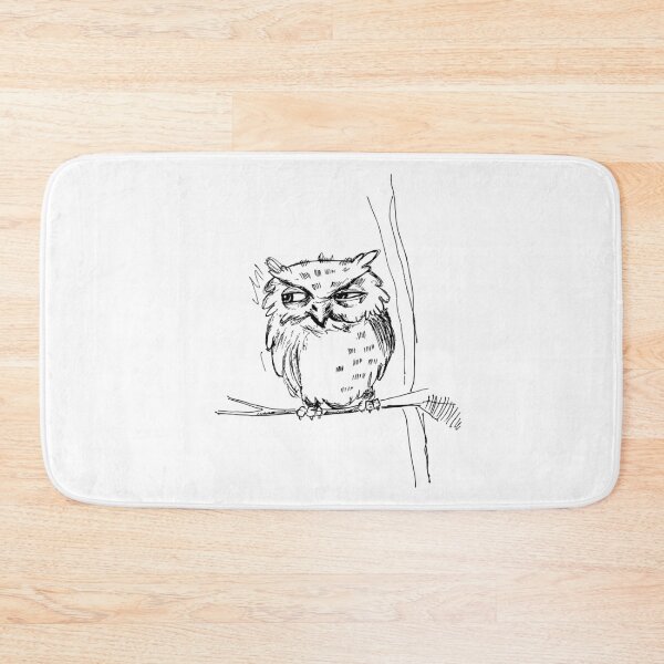 Item preview, Grumpy Owl Line Art Illustration designed and sold by rohanch24.