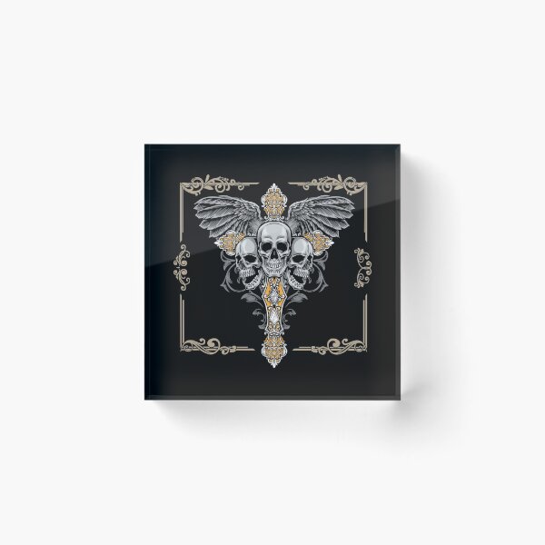 Item preview, Dark Angel Gothic Skull Cross designed and sold by darknessjeff86.