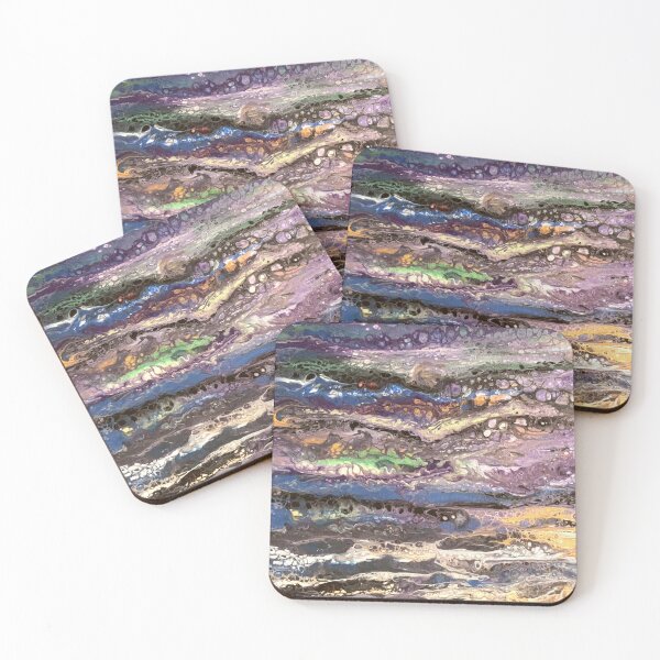 Item preview, Dirty Pour - Multicolor Layers Horizontal designed and sold by CreativeBible.