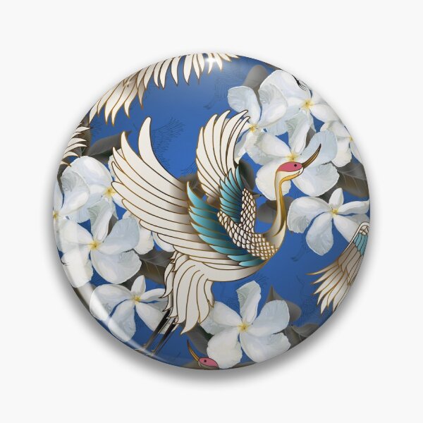 Item preview, Grus and white flowers designed and sold by WeeraS.