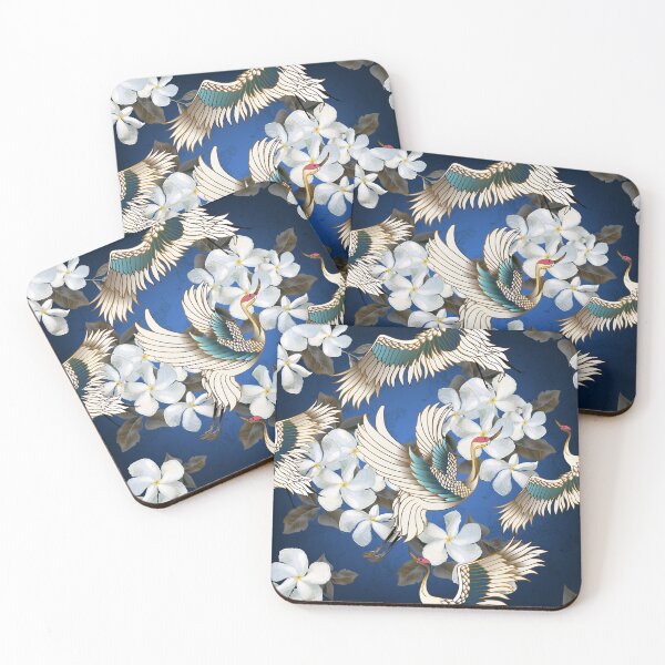 Item preview, Grus and white flowers designed and sold by WeeraS.