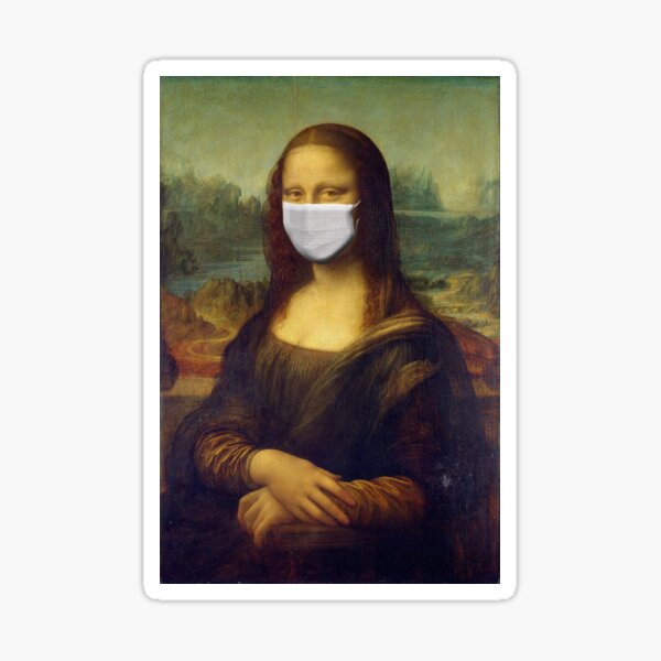 Aperçu de l'œuvre Mona Lisa porte un masque jetable pour se protéger créée et vendue par belmahdy.