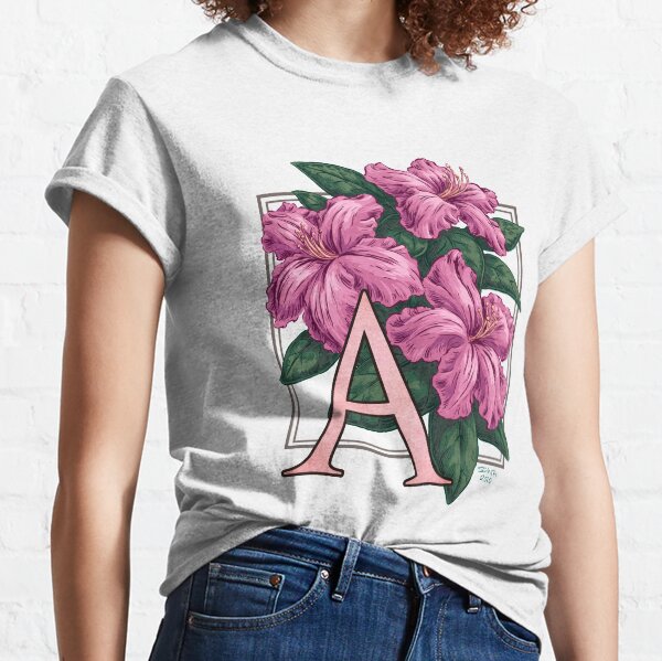 A is for Azalea Flower Monogram Classic T-Shirt