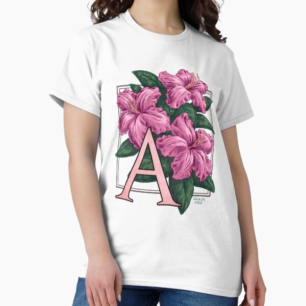 A is for Azalea Flower Monogram Classic T-Shirt