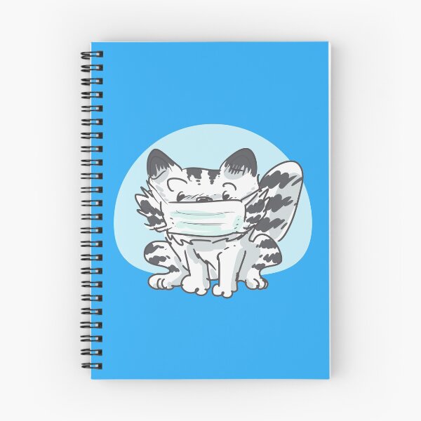 Item preview, tabby cat with face mask in the new normal situation. cartoon illustration. designed and sold by anticute.