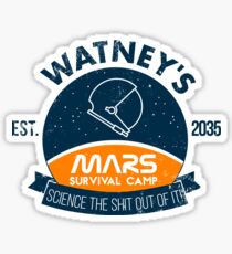 Watney's martian survival camp Sticker