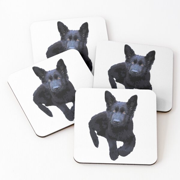 Item preview, German Shepherd Black Puppy Dog designed and sold by ElegantCat.