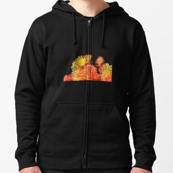Colored plants that look like pine leaves Zipped Hoodie