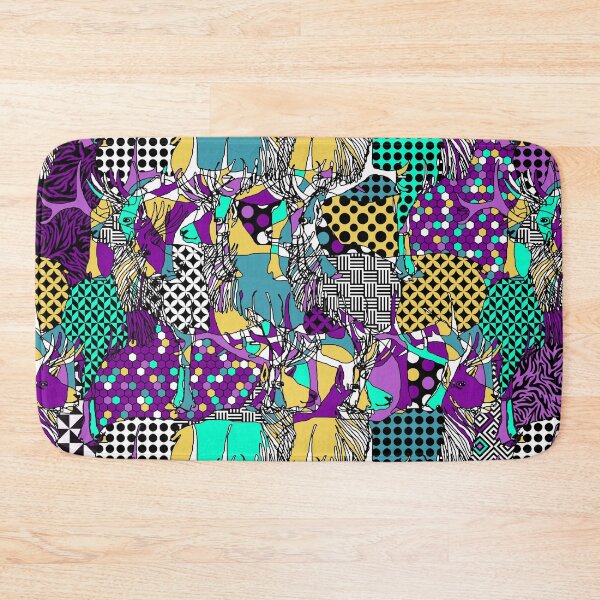 Item preview, crazy colour-way elks designed and sold by fgood.