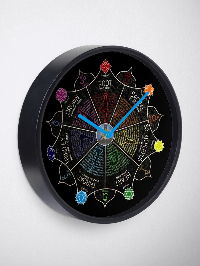 Alternate view of Yoga OM Chakras Mindfulness and Zen Meditation Clock