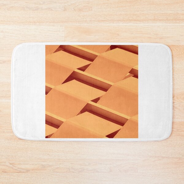 Item preview, Fabric and wood sunshade shelter construction, small village, Santorini island, Greece, orange and brown designed and sold by Santorini Gallery.