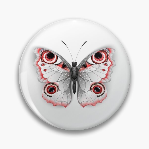 Item preview, Gray butterfly Peacock Eye designed and sold by Blackmoon9.
