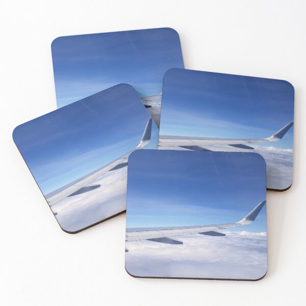 Item preview, Travel Airplane Wings on a Cloudy Sky designed and sold by justkidding-co.
