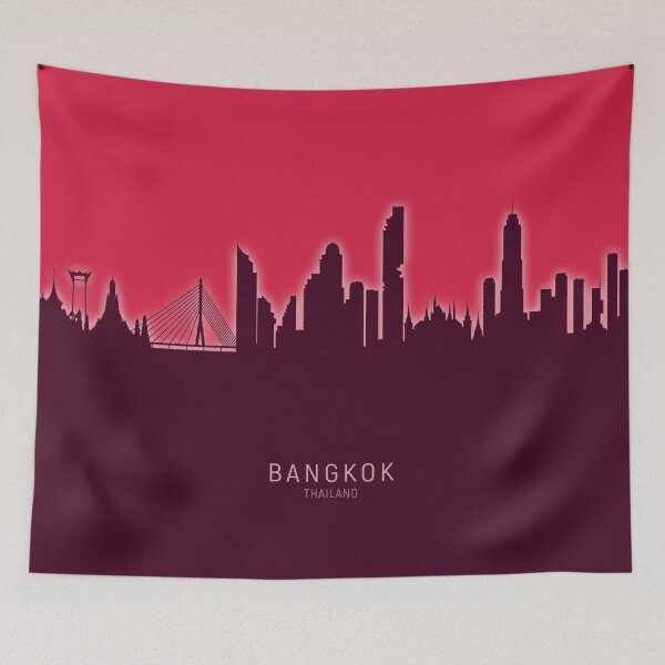Item preview, Bangkok Thailand Skyline designed and sold by ArtPrints.