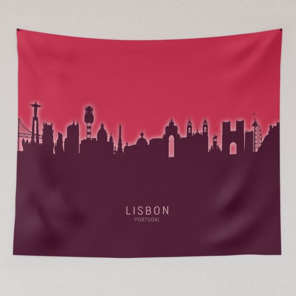 Item preview, Lisbon Portugal Skyline designed and sold by ArtPrints.