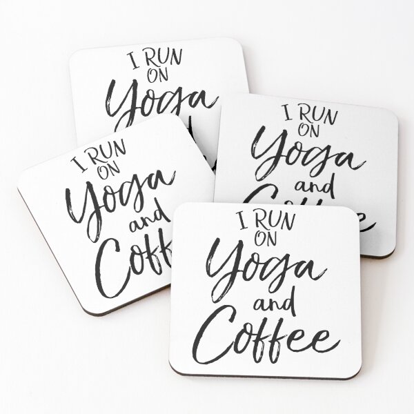 Item preview, I Run on Yoga and Coffee Cute Yoga Quote designed and sold by TNDesignStudio.