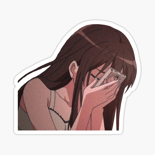 Premium Vector | Cartoon cute anime girl crying in illustration creative