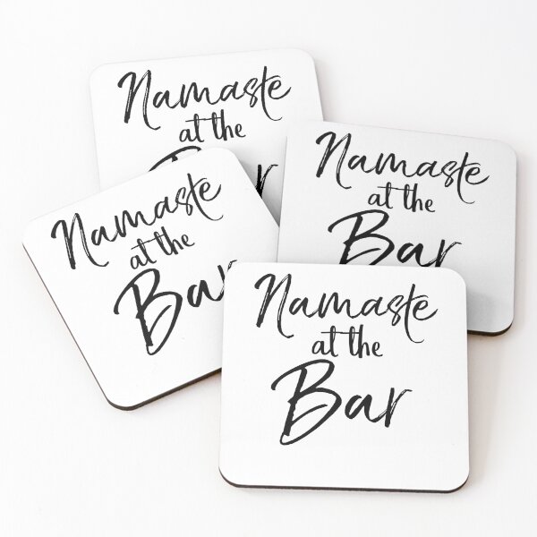 Item preview, Namaste at the Bar Cute Yoga Quote designed and sold by TNDesignStudio.