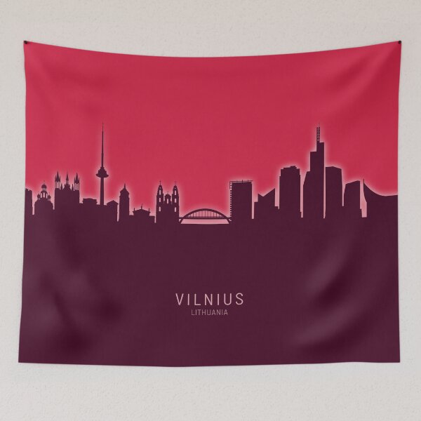 Item preview, Vilnius Lithuania Skyline designed and sold by ArtPrints.