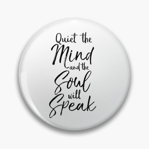 Item preview, Quiet the Mind and the Soul will Speak Cute Yoga Quote designed and sold by TNDesignStudio.