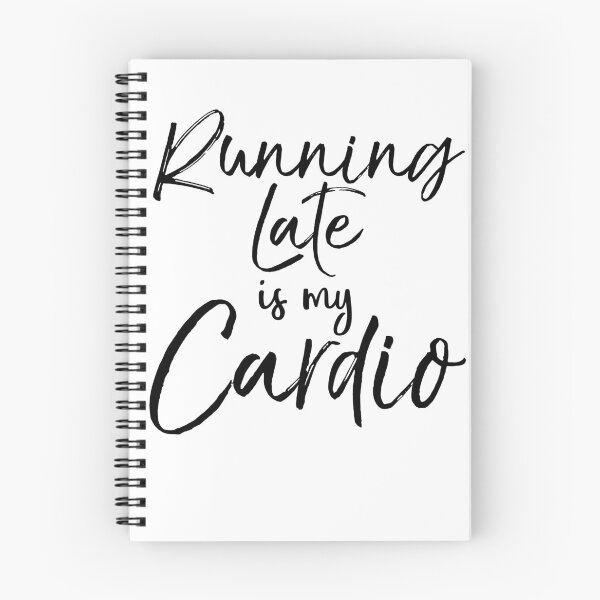 Item preview, Running Late is My Cardio Cute Yoga Quote designed and sold by TNDesignStudio.