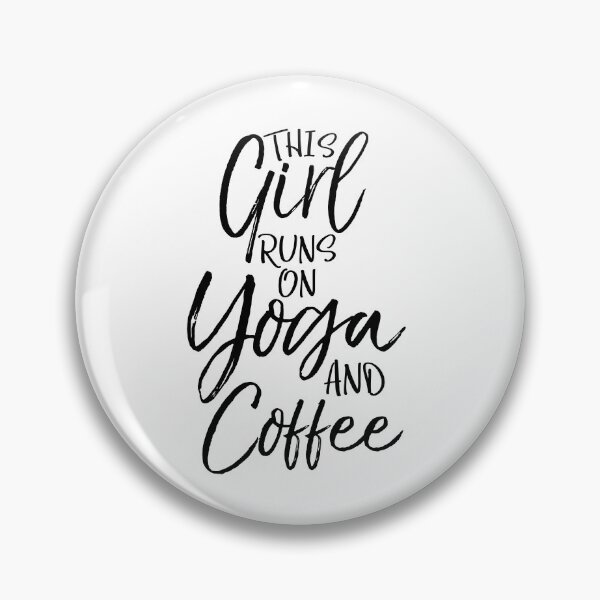 Item preview, This Girl Runs on Yoga and Coffee Cute Yoga Quote designed and sold by TNDesignStudio.