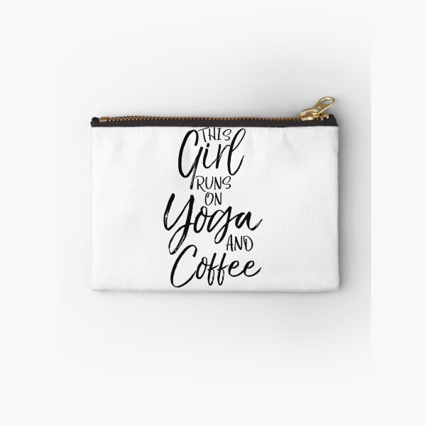Item preview, This Girl Runs on Yoga and Coffee Cute Yoga Quote designed and sold by TNDesignStudio.