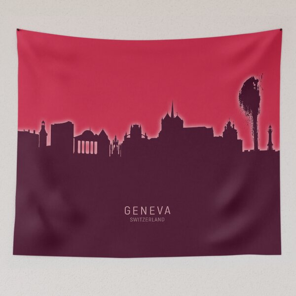 Item preview, Geneva Switzerland Skyline designed and sold by ArtPrints.